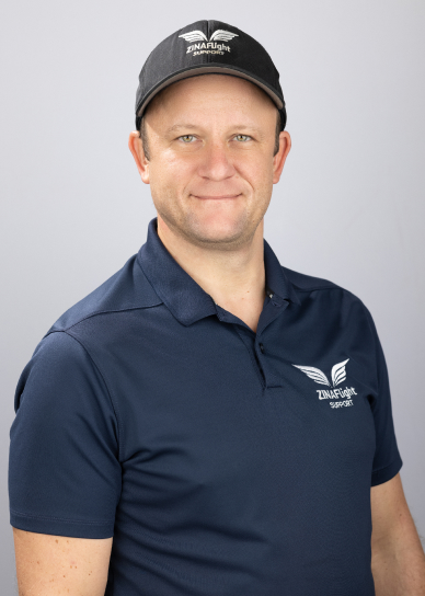 A headshot of Alex Priadko, QA Inspector at Zina Flight.